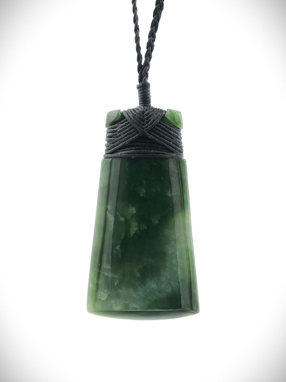 Moko Pounamu Toki Genuine NZ Kawakawa Greenstone - Waikaretu