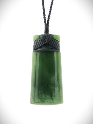 Moko Pounamu Toki Genuine NZ Kawakawa Flower Greenstone - Ruawaro Moko Pounamu Toki Genuine NZ Kawakawa Flower Greenstone - Ruawaro