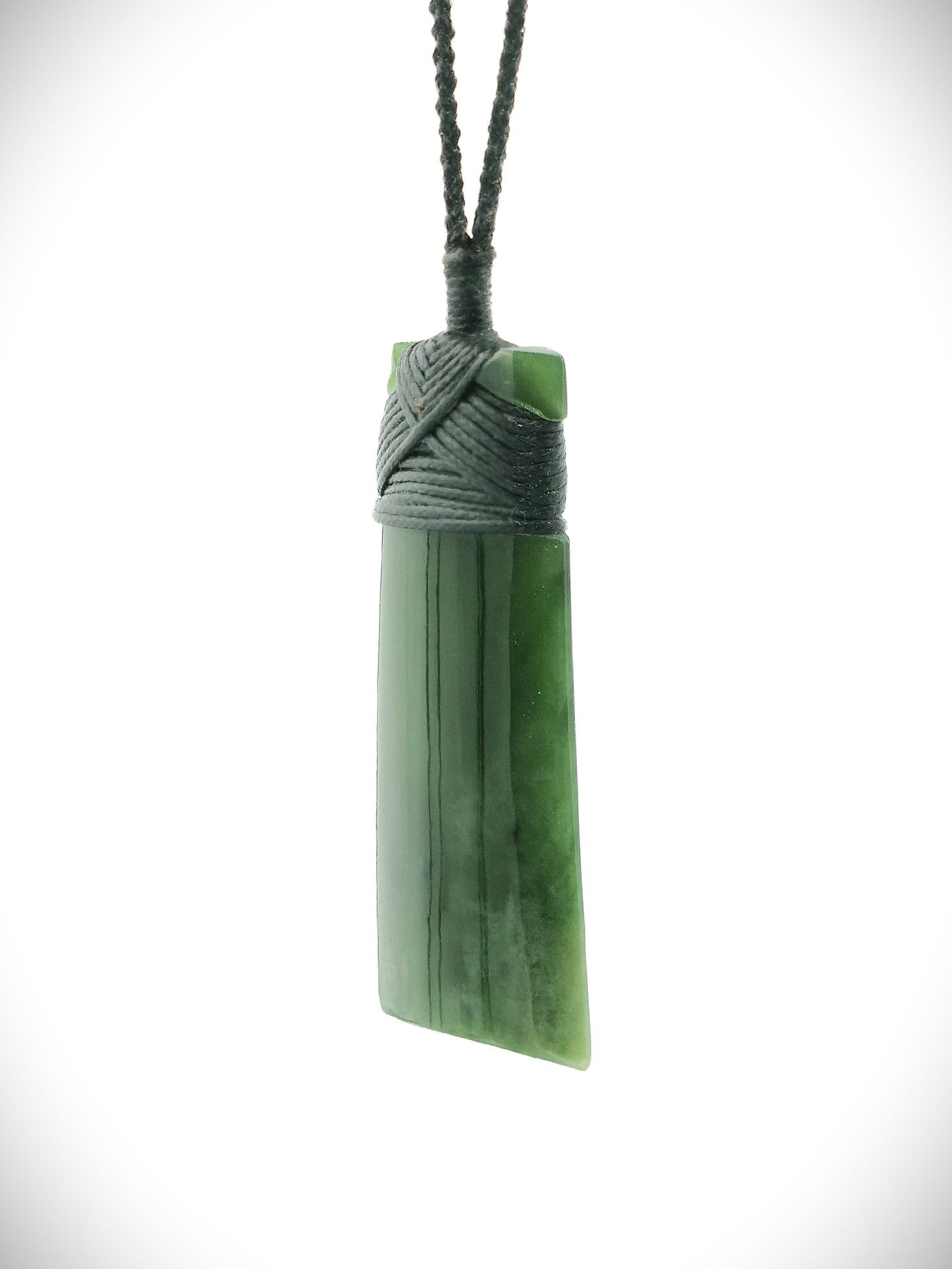 Moko Pounamu Toki Genuine NZ Kawakawa Flower Greenstone - Ruawaro