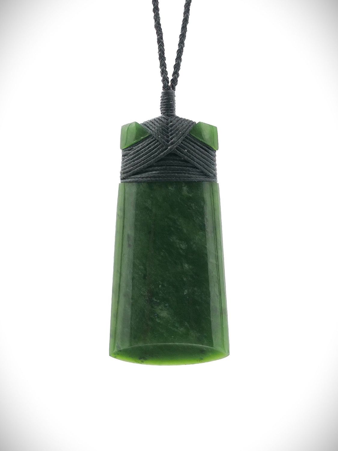 Moko Pounamu Toki Genuine NZ Kawakawa Greenstone - Huatea
