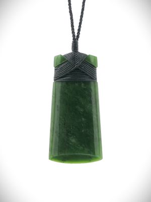Moko Pounamu Toki Genuine NZ Kawakawa Greenstone - Huatea Moko Pounamu Toki Genuine NZ Kawakawa Greenstone - Huatea