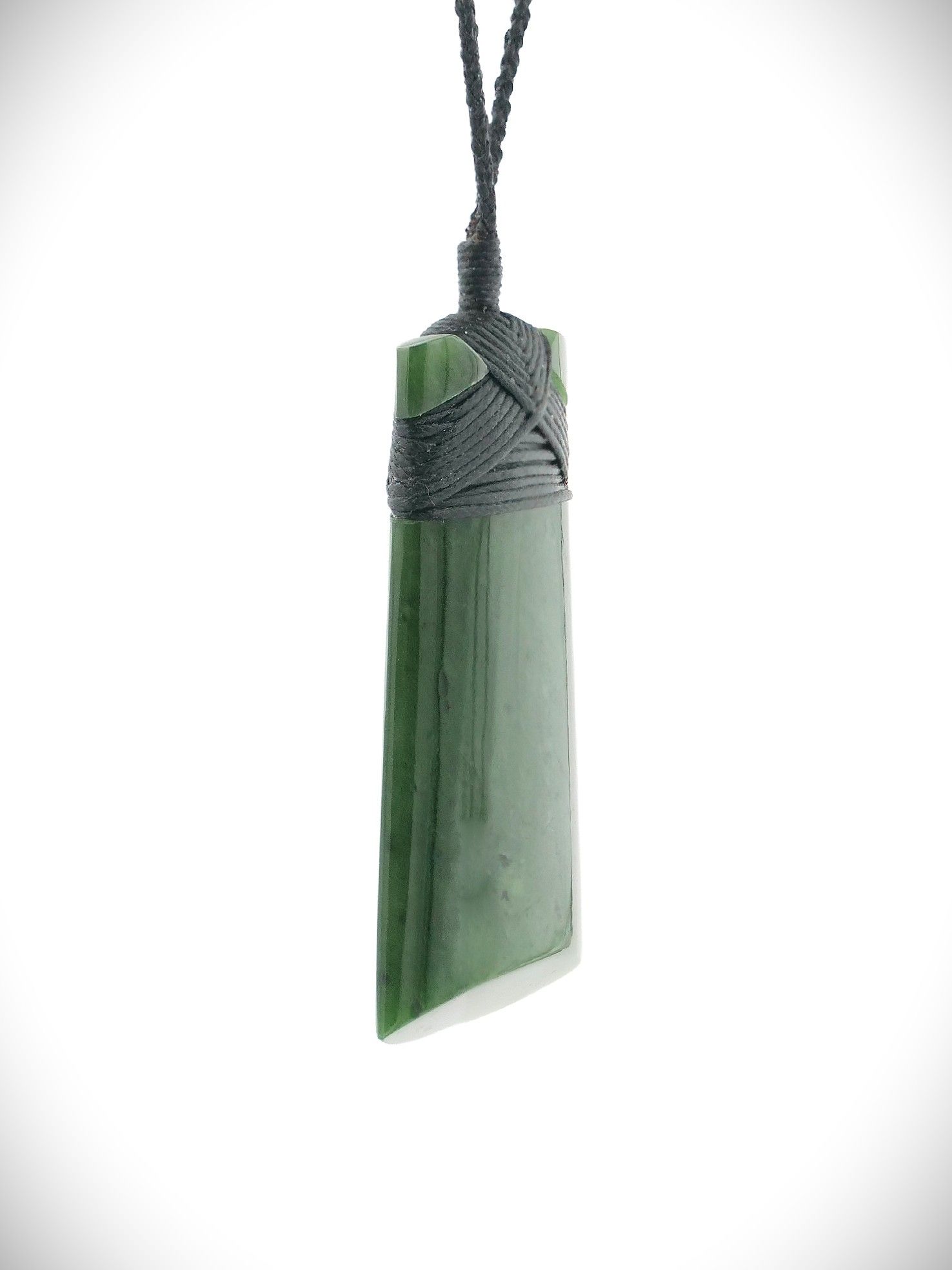 Moko Pounamu Toki Genuine NZ Kawakawa Greenstone - Huatea