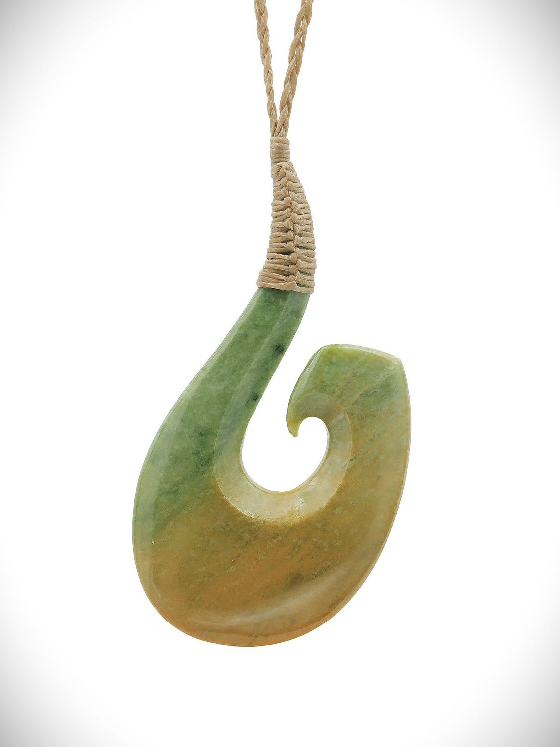 Moko Pounamu Hei Matau (Hook) NZ Genuine Raukaraka Greenstone - Te Akatea Moko Pounamu Hei Matau (Hook) NZ Genuine Raukaraka Greenstone - Te Akatea