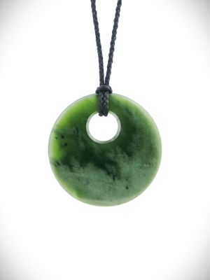 Moko Pounamu Porohita (Disc) NZ Genuine Marsden Flower Greenstone - Otamatea Moko Pounamu Porohita (Disc) NZ Genuine Marsden Flower Greenstone - Otamatea