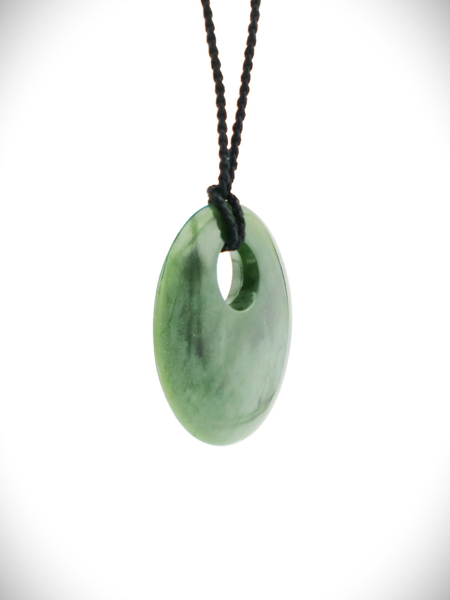 Moko Pounamu Porohita (Disc) NZ Genuine Marsden Flower Greenstone - Otamatea