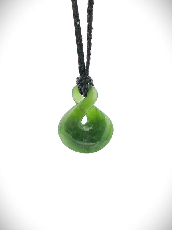 Moko Pounamu Pikorua (Twist) NZ Genuine Kahurangi Greenstone - Aranga Moko Pounamu Pikorua (Twist) NZ Genuine Kahurangi Greenstone - Aranga
