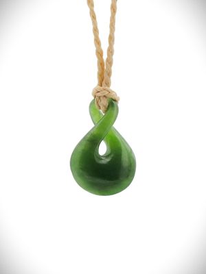 Moko Pounamu Pikorua (Twist) NZ Genuine Kahurangi Greenstone - Kauroa