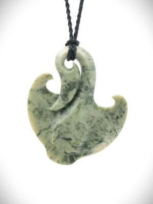 Moko Pounamu Te Whai Rahi (Manta Ray) NZ Genuine Te Tau Ihu (Nelson) Auhunga Greenstone - Mokaikai Moko Pounamu Te Whai Rahi (Manta Ray) NZ Genuine Te Tau Ihu (Nelson) Auhunga Greenstone - Mokaikai