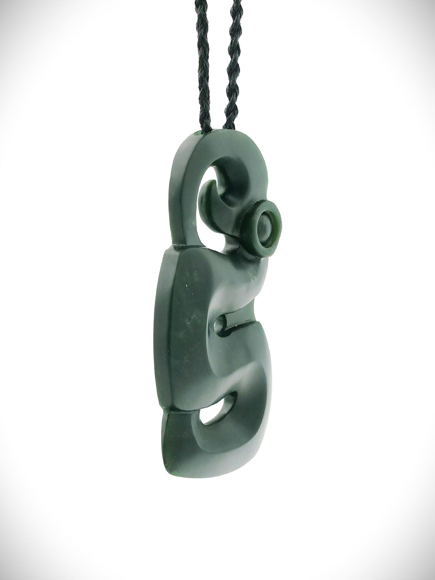 Moko Pounamu Manaia NZ Genuine Kawakawa Greenstone - Aramiro