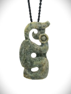 Moko Pounamu Manaia NZ Genuine Nelson Jade Te Tau Ihu Greenstone - Pirongia