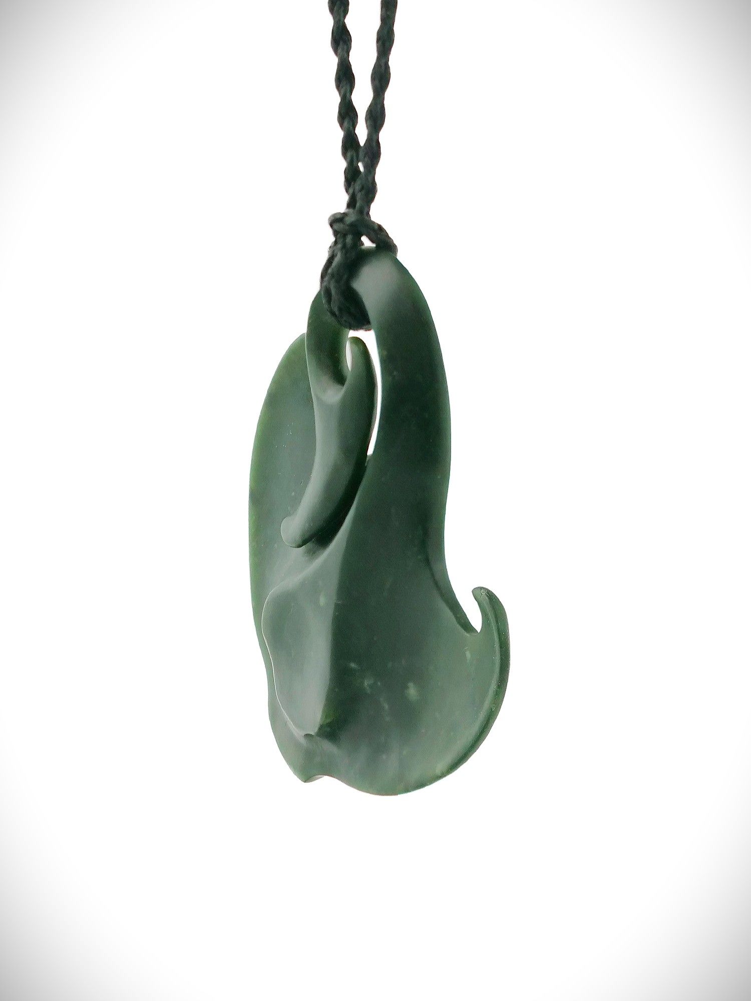 Moko Pounamu Te Whai Rahi (Manta Ray) NZ Genuine Kawakawa Greenstone - Ohautira