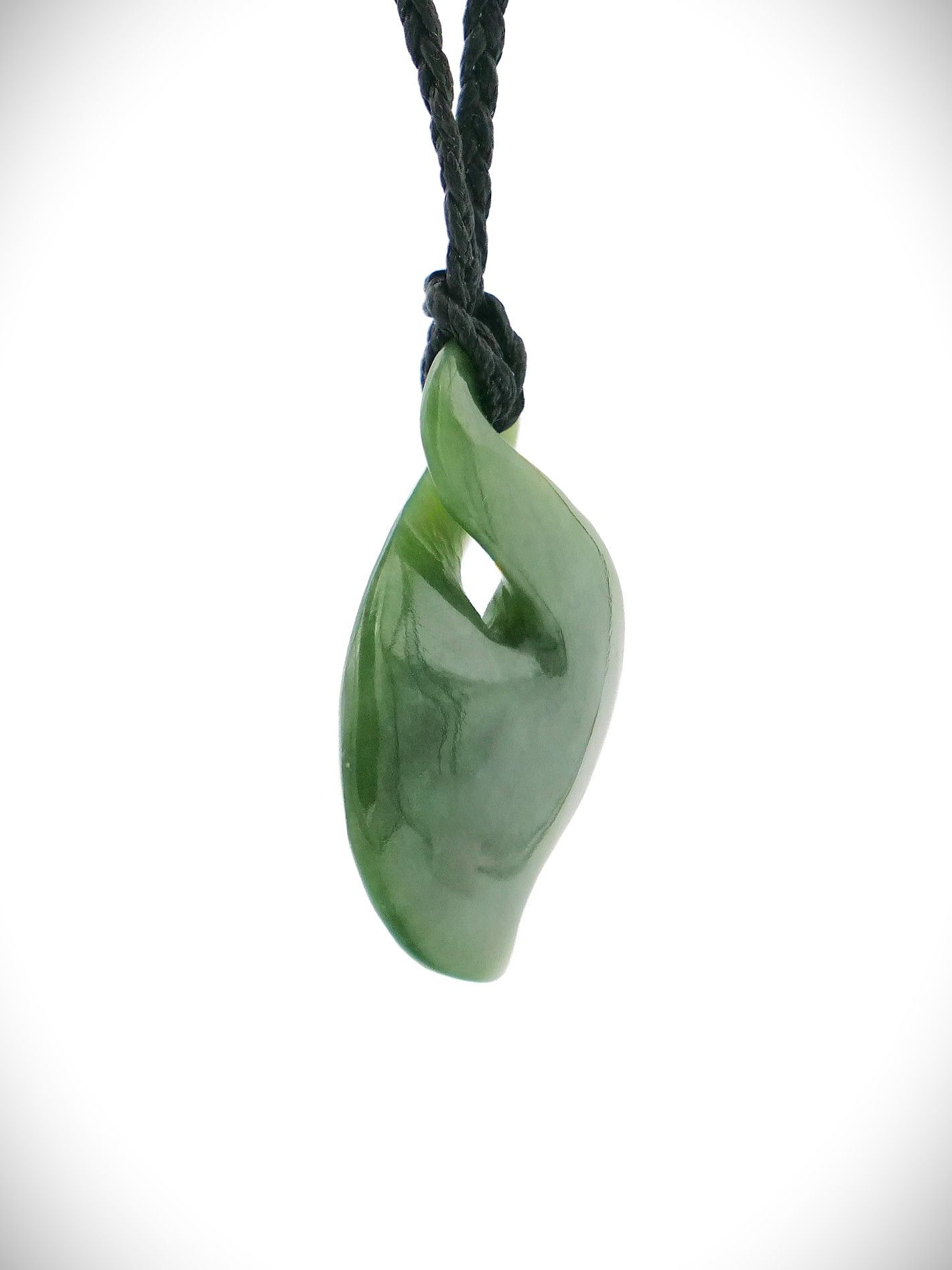 Moko Pounamu Single Pikorua (Twist) NZ Genuine Kahotea Greenstone - Ruapuke