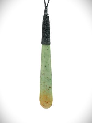 Moko Pounamu Roimata NZ Genuine Auhunga Flower Greenstone - Otakou