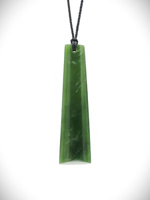 Moko Pounamu Toki Genuine NZ Kawakawa Greenstone - Ngutunui Moko Pounamu Toki Genuine NZ Kawakawa Greenstone - Ngutunui