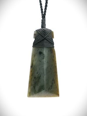 Moko Pounamu Toki NZ Genuine Vulcanised Te Tau Ihu (Nelson) Greenstone - Tikotatahi Moko Pounamu Toki NZ Genuine Vulcanised Te Tau Ihu (Nelson) Greenstone - Tikotatahi