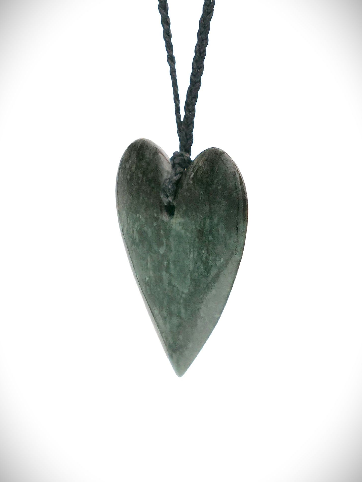 Moko Pounamu Manawa (Heart) NZ Genuine Serpentinite Greenstone - Rotowaro