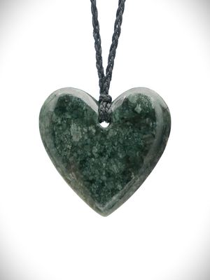 Moko Pounamu Manawa (Heart) NZ Genuine Serpentinite Greenstone - Horotiu Moko Pounamu Manawa (Heart) NZ Genuine Serpentinite Greenstone - Horotiu
