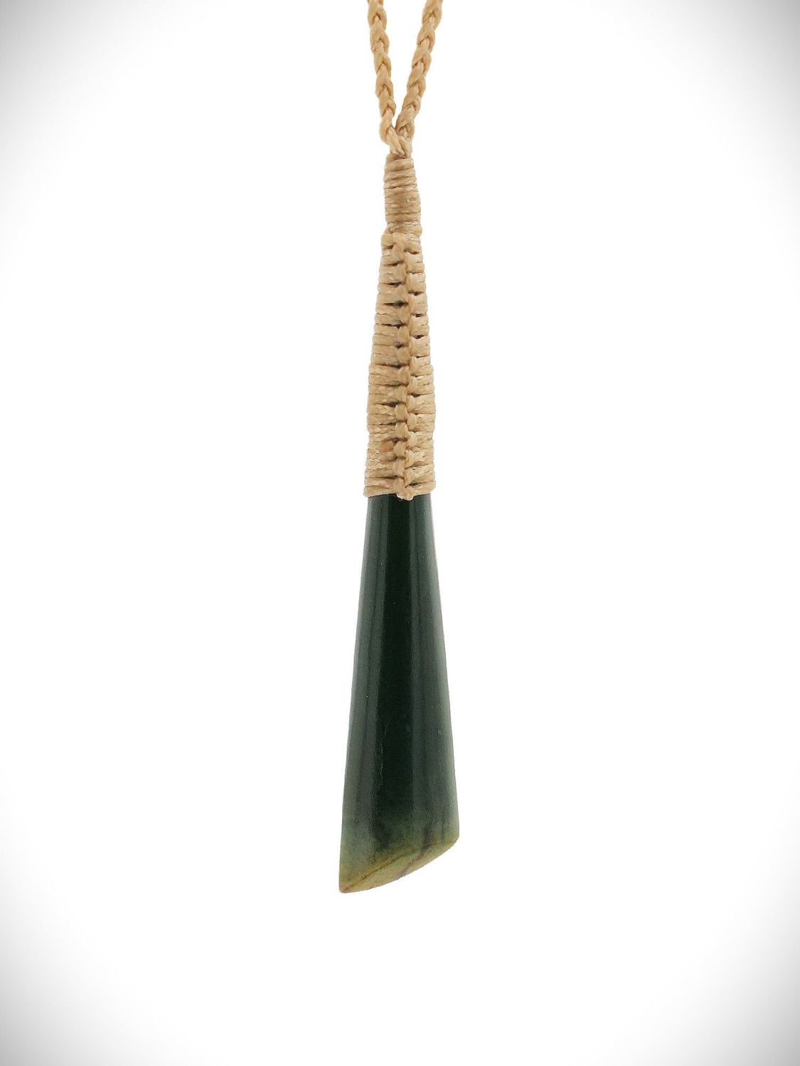Moko Pounamu Toki NZ Genuine Kawakawa Flower Greenstone - Purua