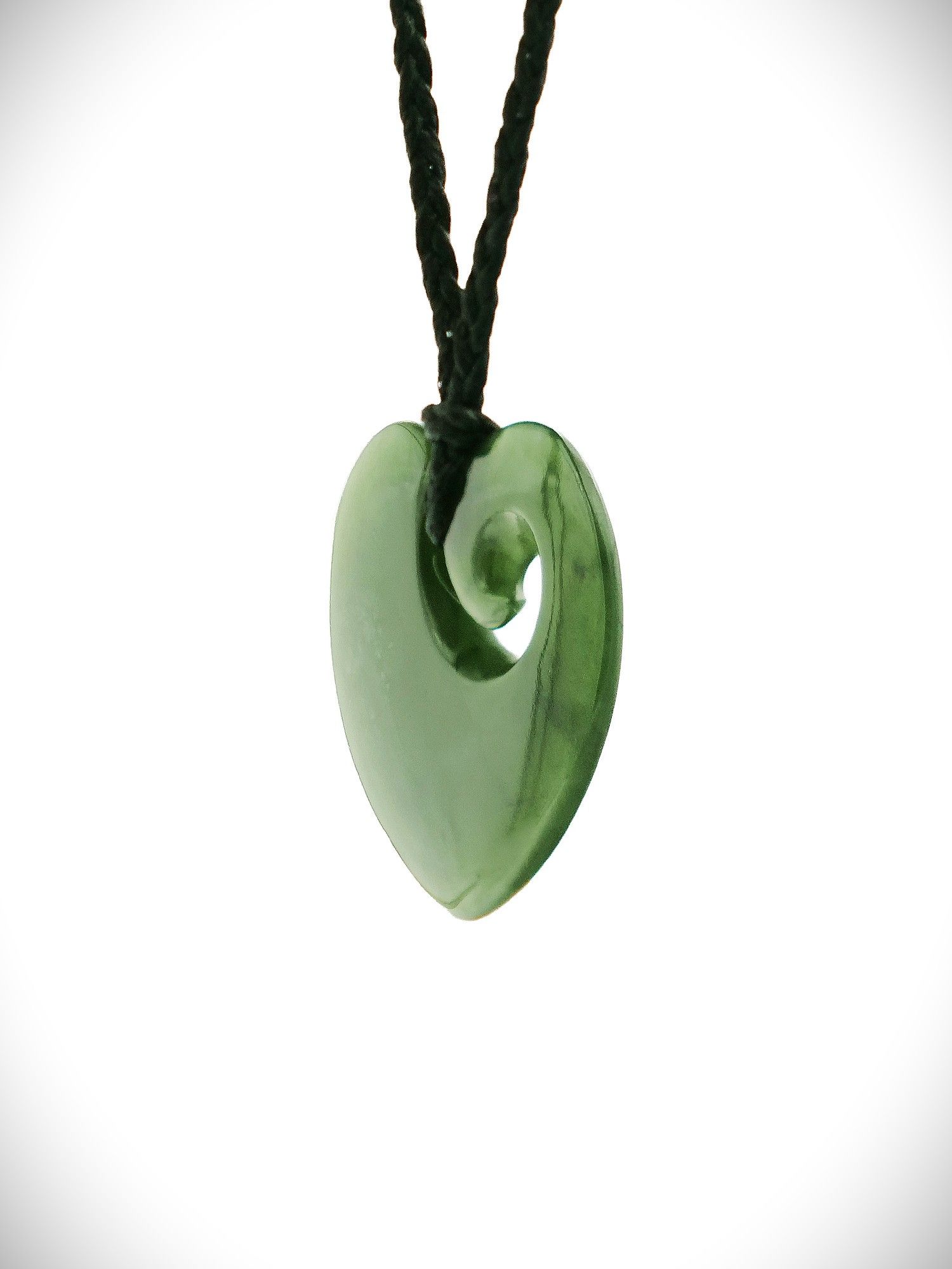 Moko Pounamu Manawa (Heart) NZ Genuine Kahurangi Greenstone - Omamari