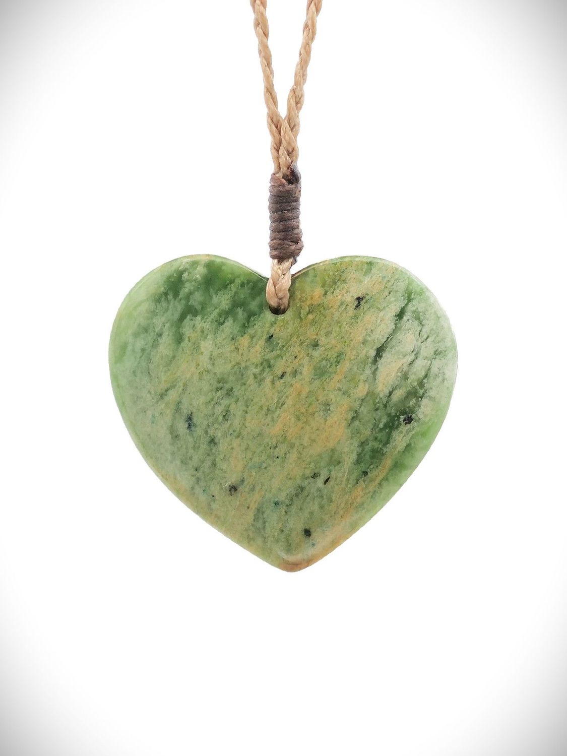Moko Pounamu Heart NZ Genuine Marsden Flower Greenstone - Mangakura Moko Pounamu Heart NZ Genuine Marsden Flower Greenstone - Mangakura