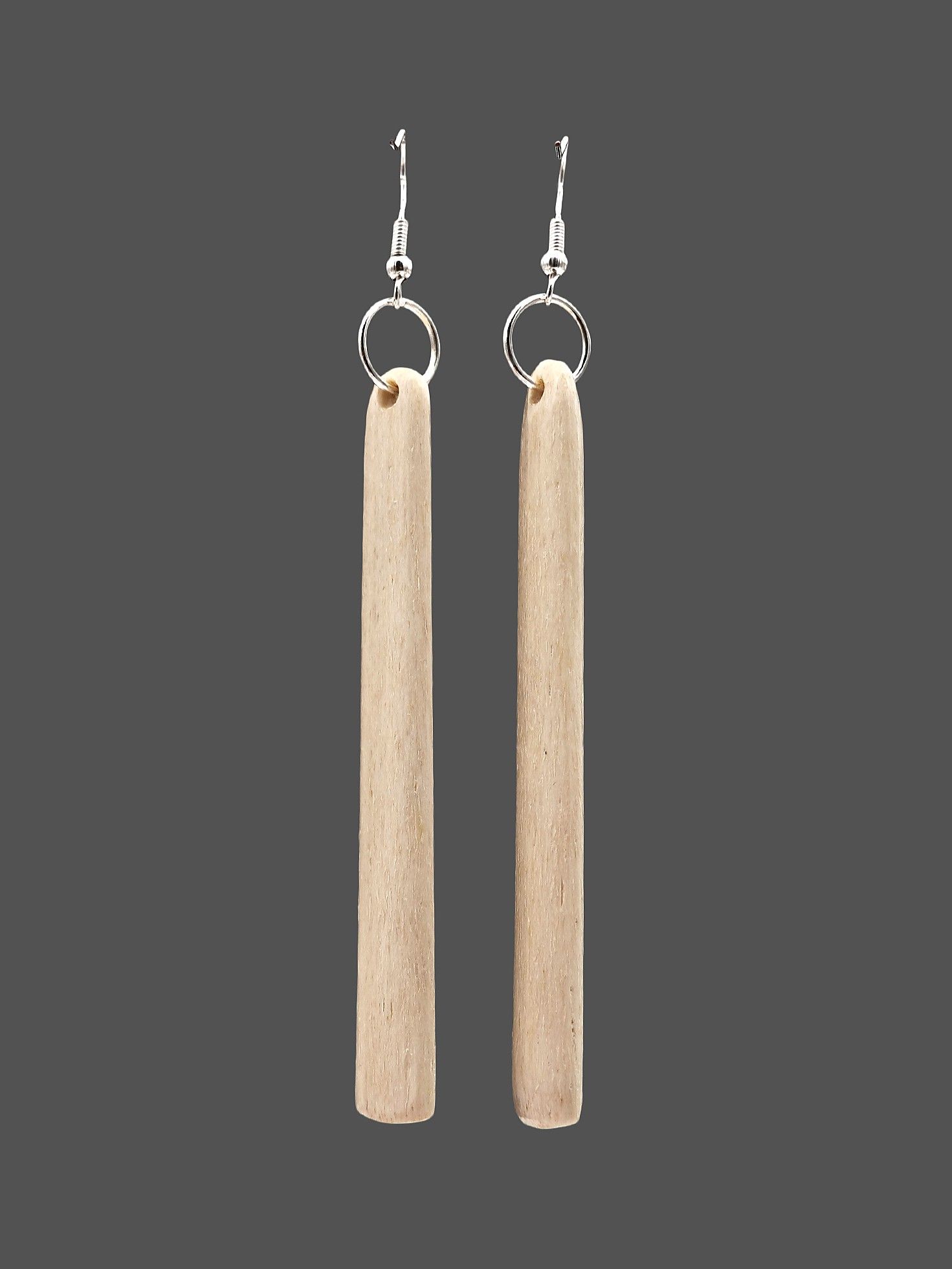 Moko Pounamu Whale Bone Sterling Silver Earrings - Omaia