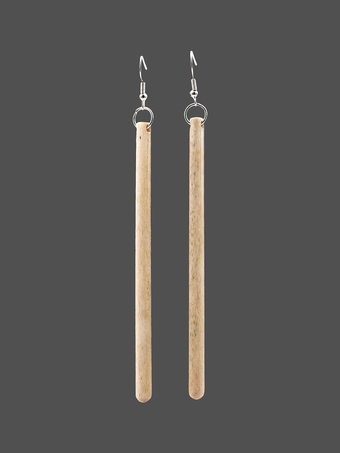 Moko Pounamu Whale Bone Sterling Silver Earrings - Tokomaru Moko Pounamu Whale Bone Sterling Silver Earrings - Tokomaru