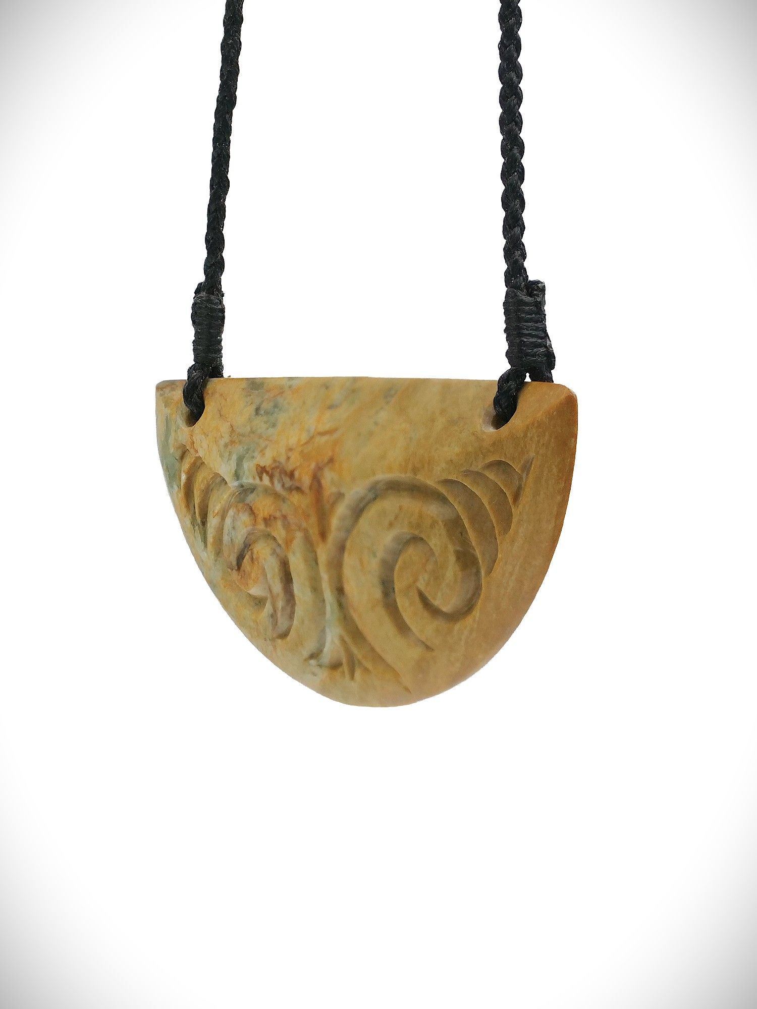 Moko Pounamu Kouma (Breastplate) Genuine NZ Raukaraka Greenstone - Ararua