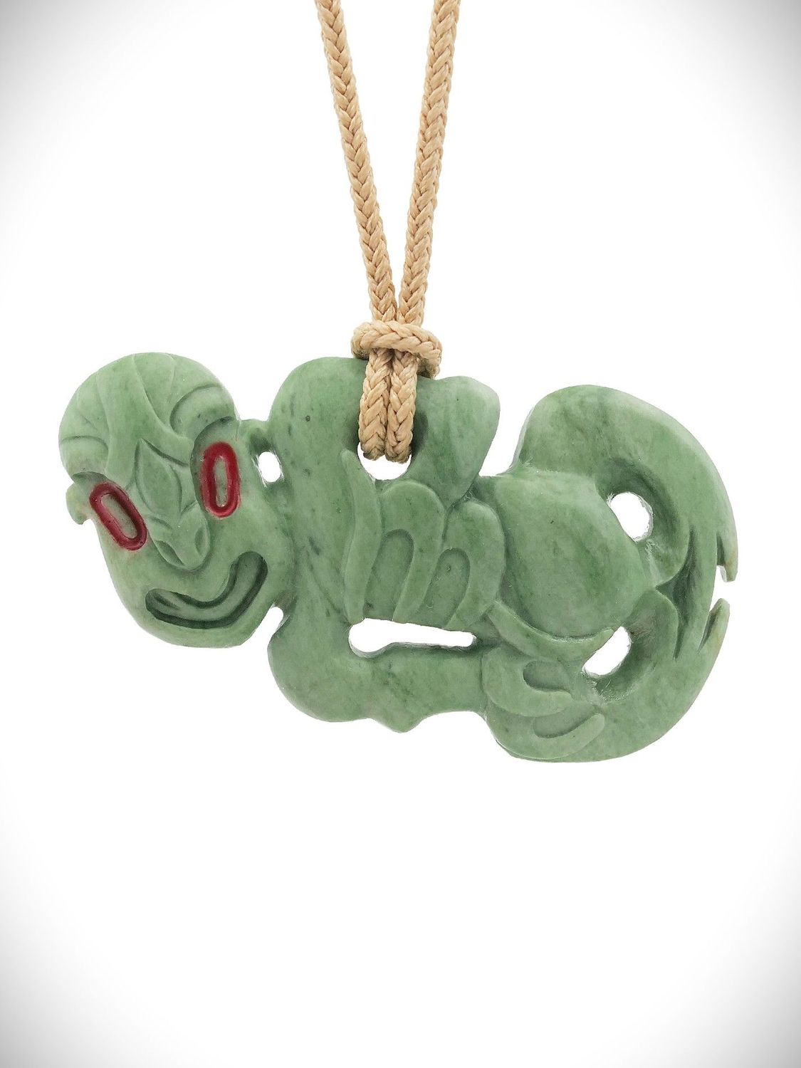 Moko Pounamu Hei Tiki NZ Genuine Auhunga Greenstone - Ngaruawahia