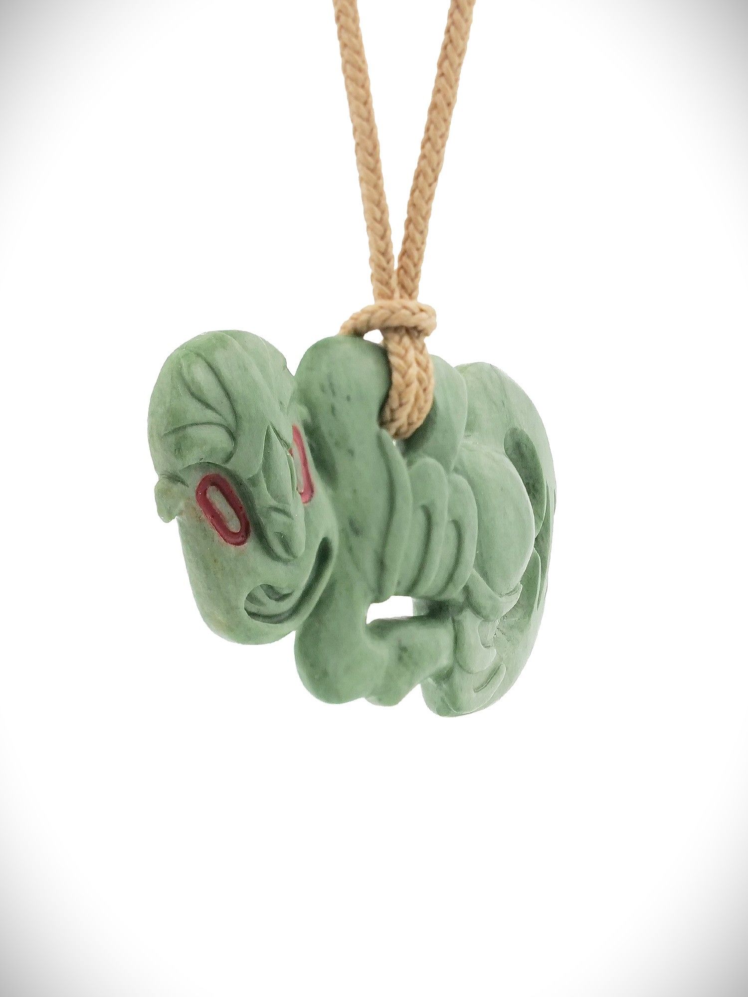 Moko Pounamu Hei Tiki NZ Genuine Auhunga Greenstone - Ngaruawahia