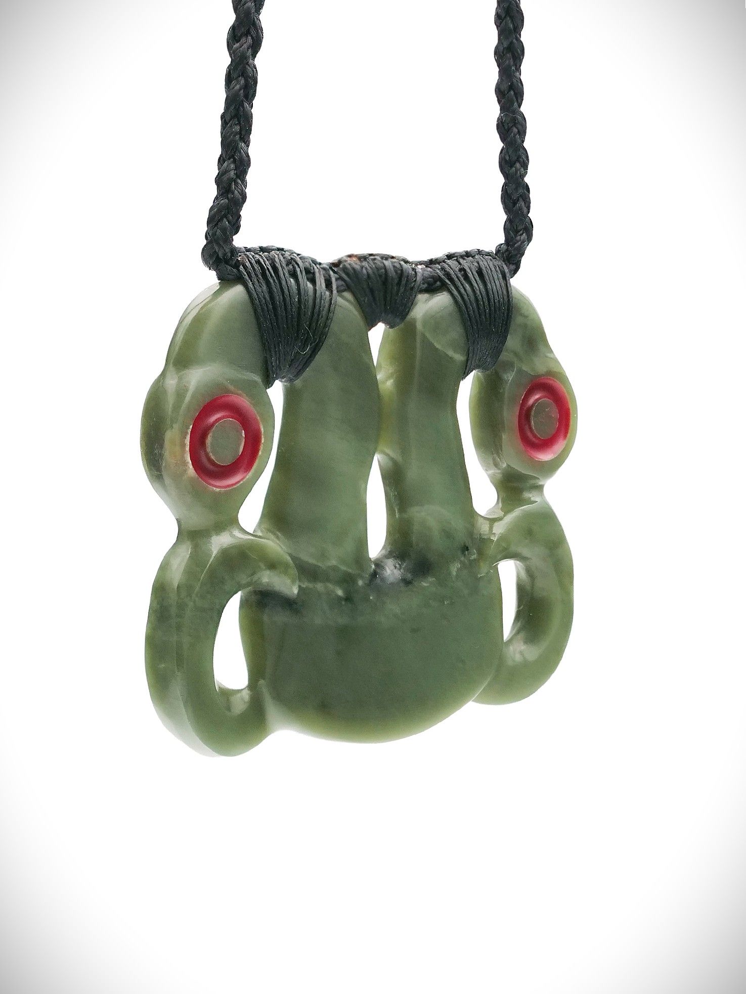 Moko Pounamu Peka Peka NZ Genuine Inanga Greenstone - Puketaha