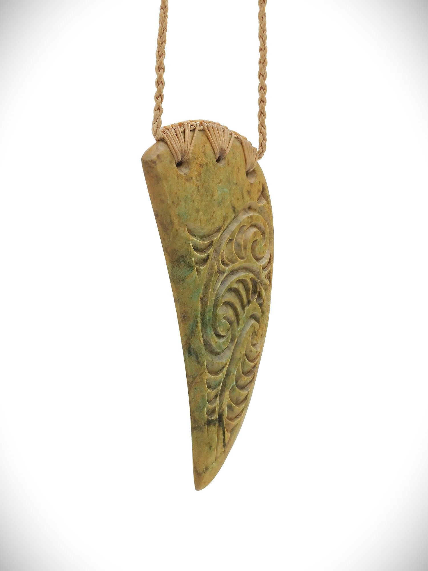 Moko Pounamu Rei Niho NZ Genuine Raukaraka Greenstone - Oruawairua
