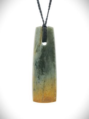 Moko Pounamu Toki Genuine NZ Inanga Flower Greenstone - Korihi Moko Pounamu Toki Genuine NZ Inanga Flower Greenstone - Korihi