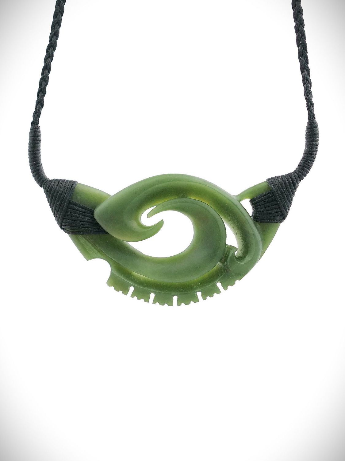 Moko Pounamu Kouma Breastplate NZ Genuine Kawakawa Greenstone - Purakaunui