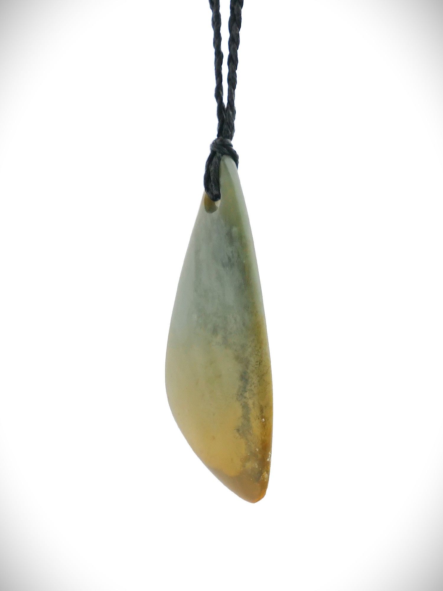 Moko Pounamu Roimata (Drop) NZ Genuine Inanga Flower Greenstone - Tatuanui