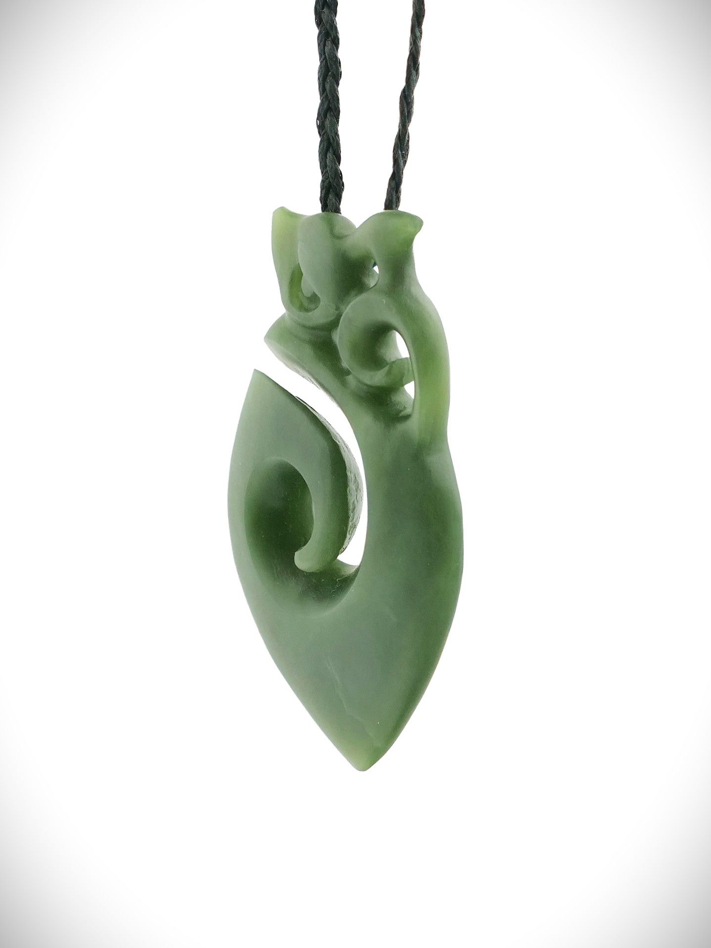 Moko Pounamu Manaia NZ Genuine Kawakawa Greenstone - Okoroire