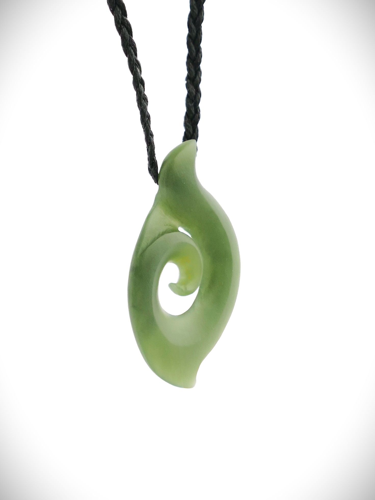 Moko Pounamu Koru NZ Genuine Kahurangi Greenstone - Ngatira
