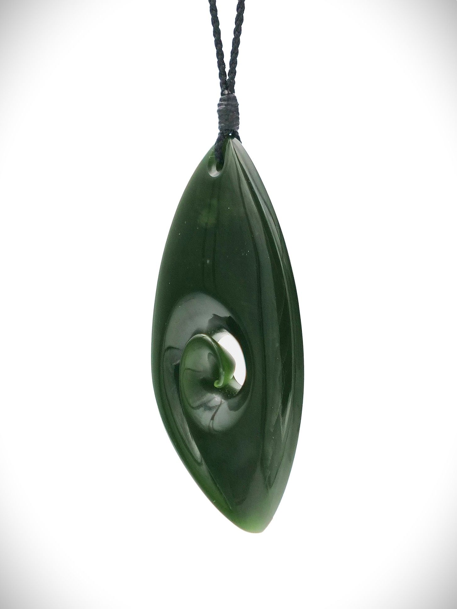 Moko Pounamu Roimata (Teardrop) NZ Genuine Kawakawa Greenstone - Ngarunui