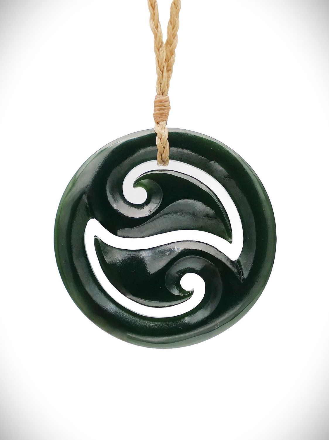 Moko Pounamu Yin Yang Porohita NZ Genuine Kawakawa Greenstone - Te Whaanga Moko Pounamu Yin Yang Porohita NZ Genuine Kawakawa Greenstone - Te Whaanga