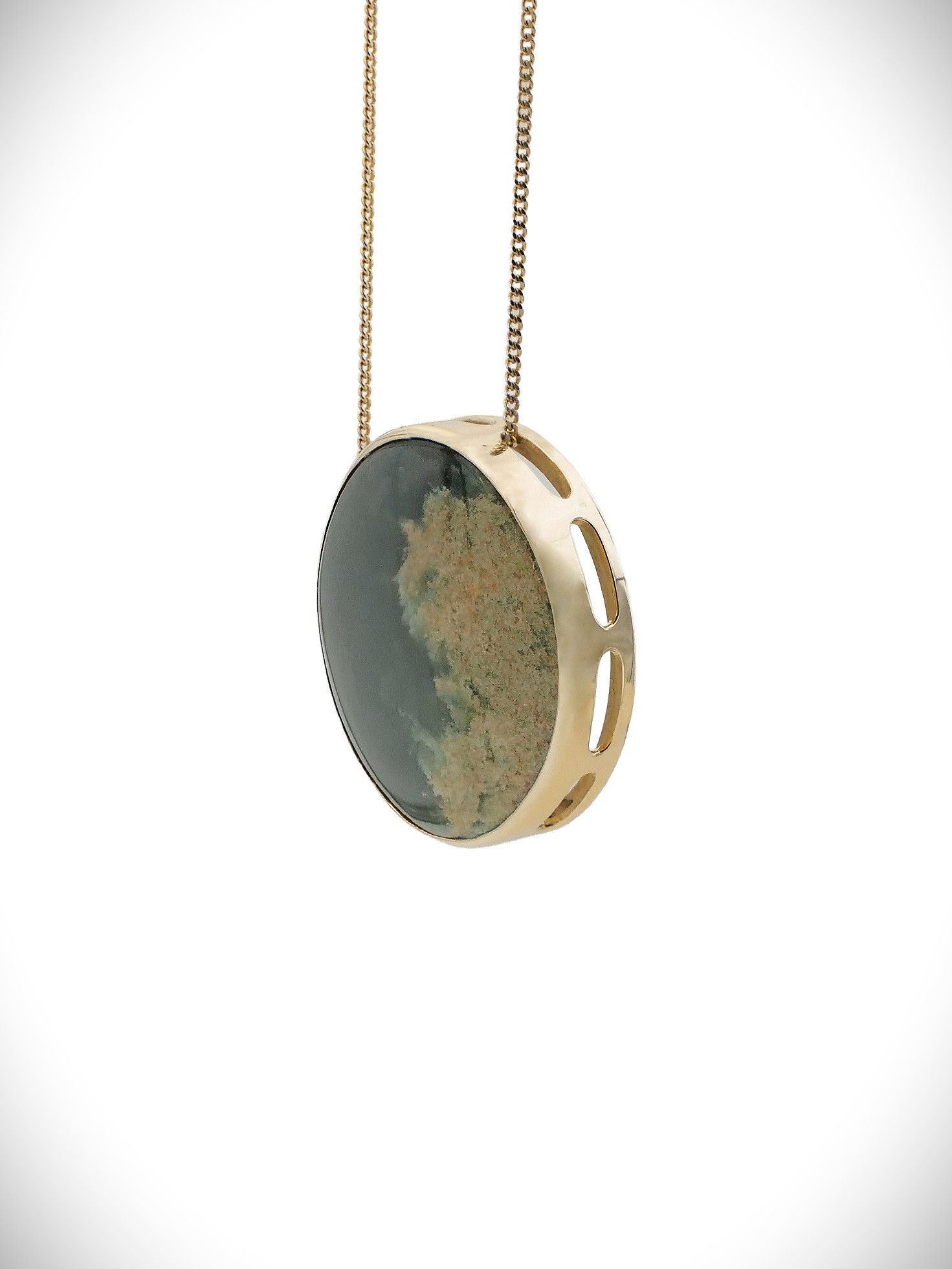 Moko Pounamu Slider Genuine NZ Marsden Flower Greenstone & 9ct Gold - Mowhiti