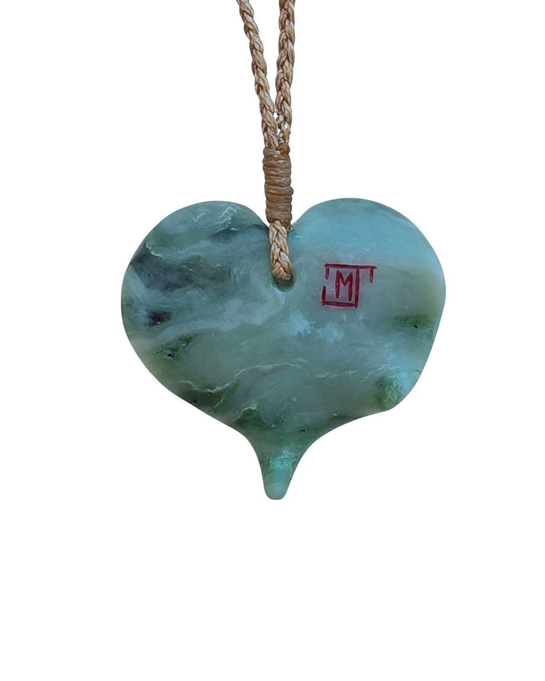 Moko Pounamu Kawakawa Leaf NZ Genuine Inanga Greenstone - Ngahere