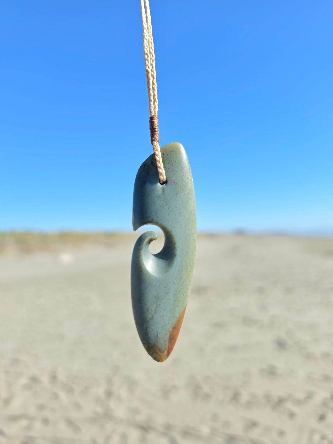 Moko Pounamu  NZ Genuine Kokopu Greenstone -