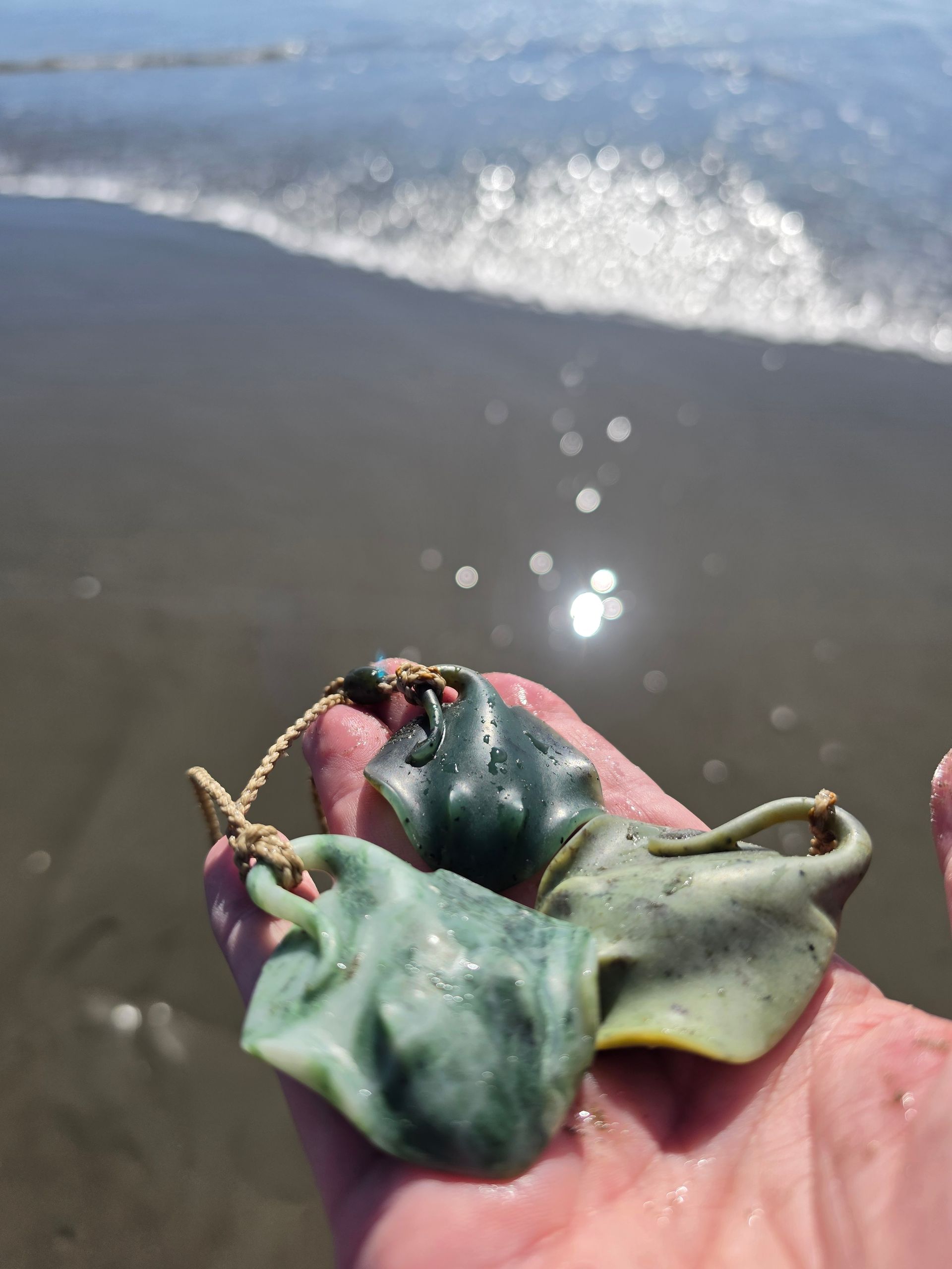 Moko Pounamu Te Whai Repo (Sting Ray) NZ Genuine (Nelson) Te Tau Ihu Kawakawa Greenstone - Hororata