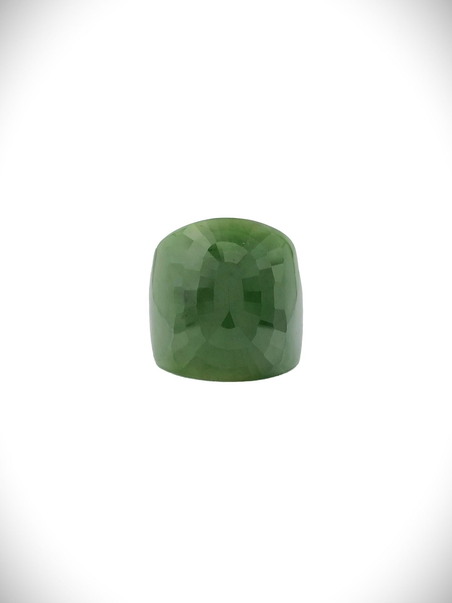 Moko Pounamu Faceted Ring NZ Genuine Kahurangi Greenstone - Titoki