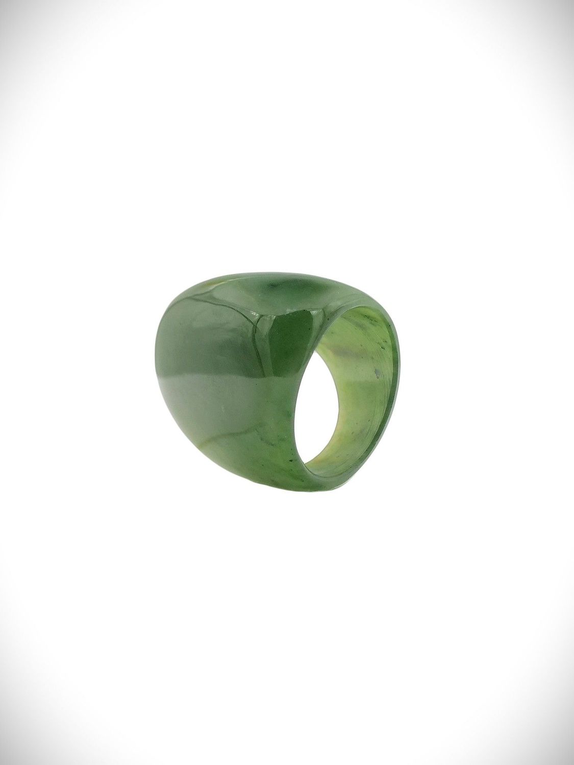Moko Pounamu Ring NZ Genuine Kawakawa Greenstone - Pomarangai Moko Pounamu Ring NZ Genuine Kawakawa Greenstone - Pomarangai