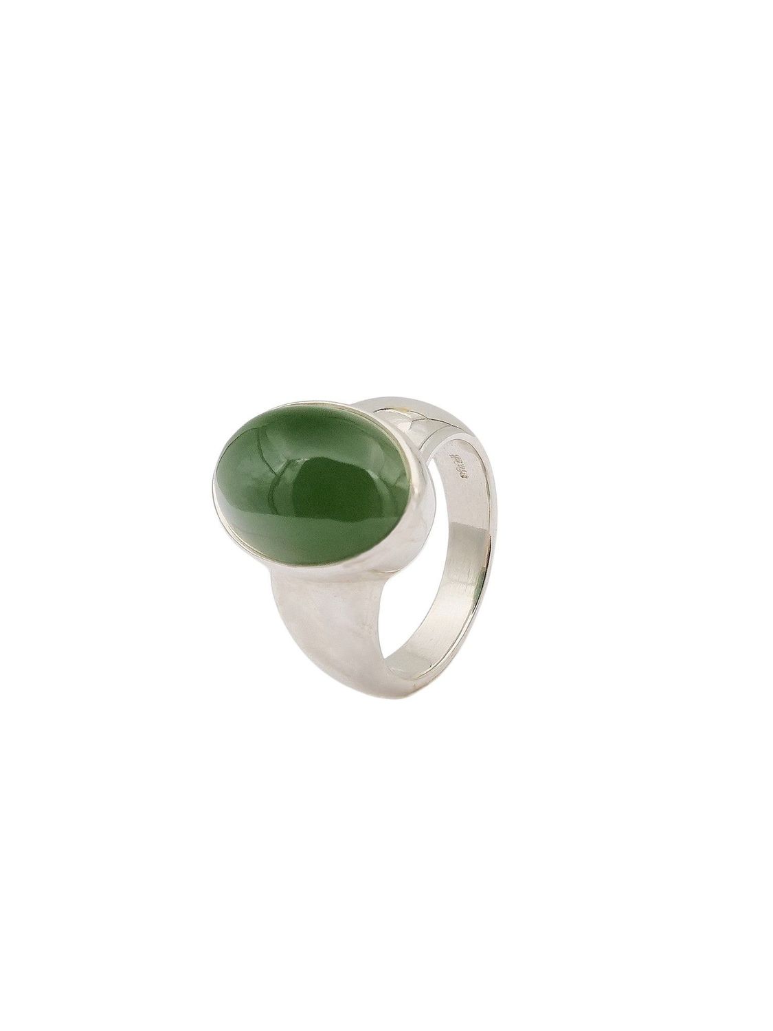 Moko Pounamu Gilt Kawakawa Pounamu & Sterling Silver Ring - Waikawau Moko Pounamu Gilt Kawakawa Pounamu & Sterling Silver Ring - Waikawau