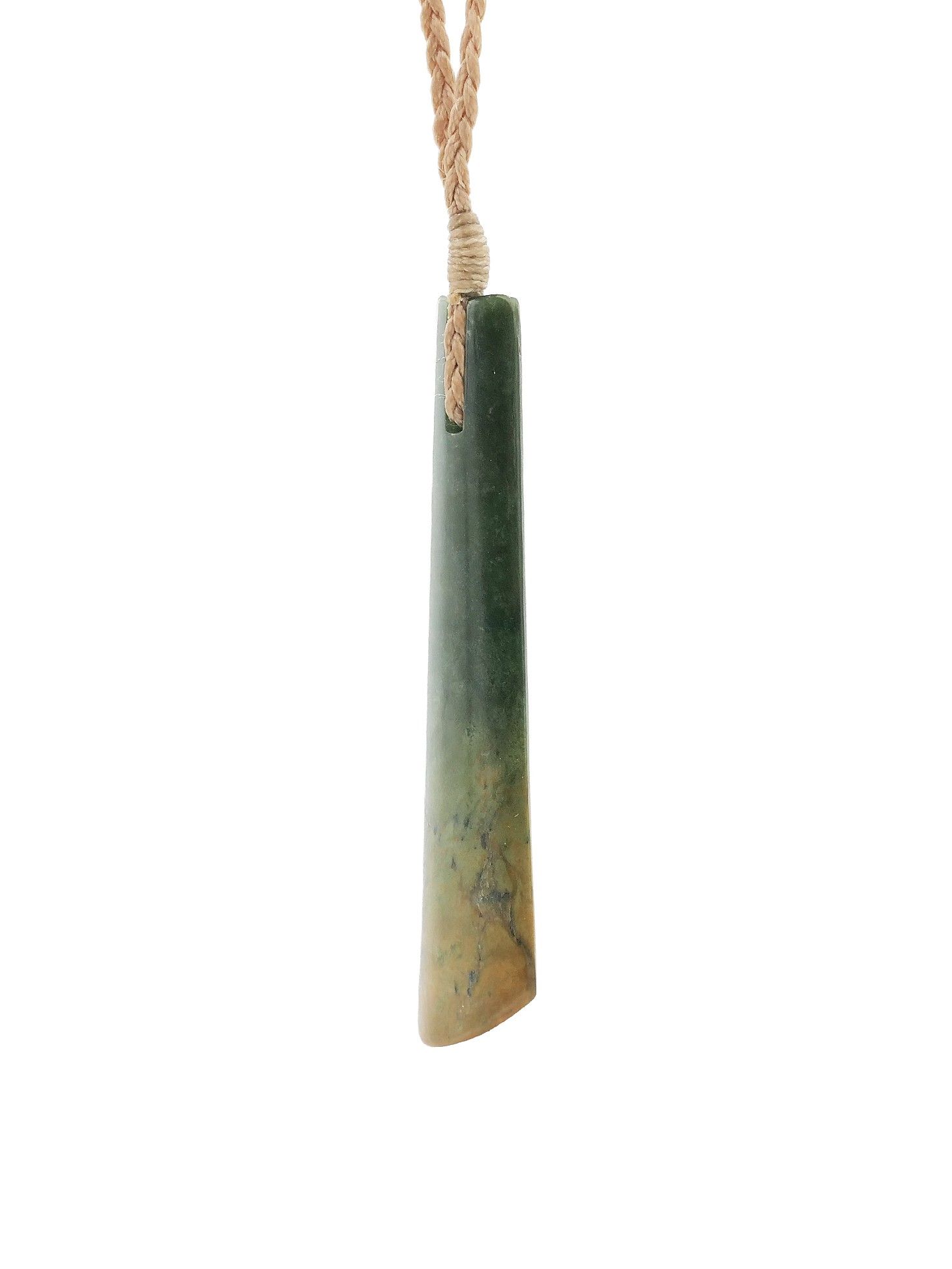 Moko Pounamu Toki NZ Genuine Kawakawa Flower Greenstone - Mokau