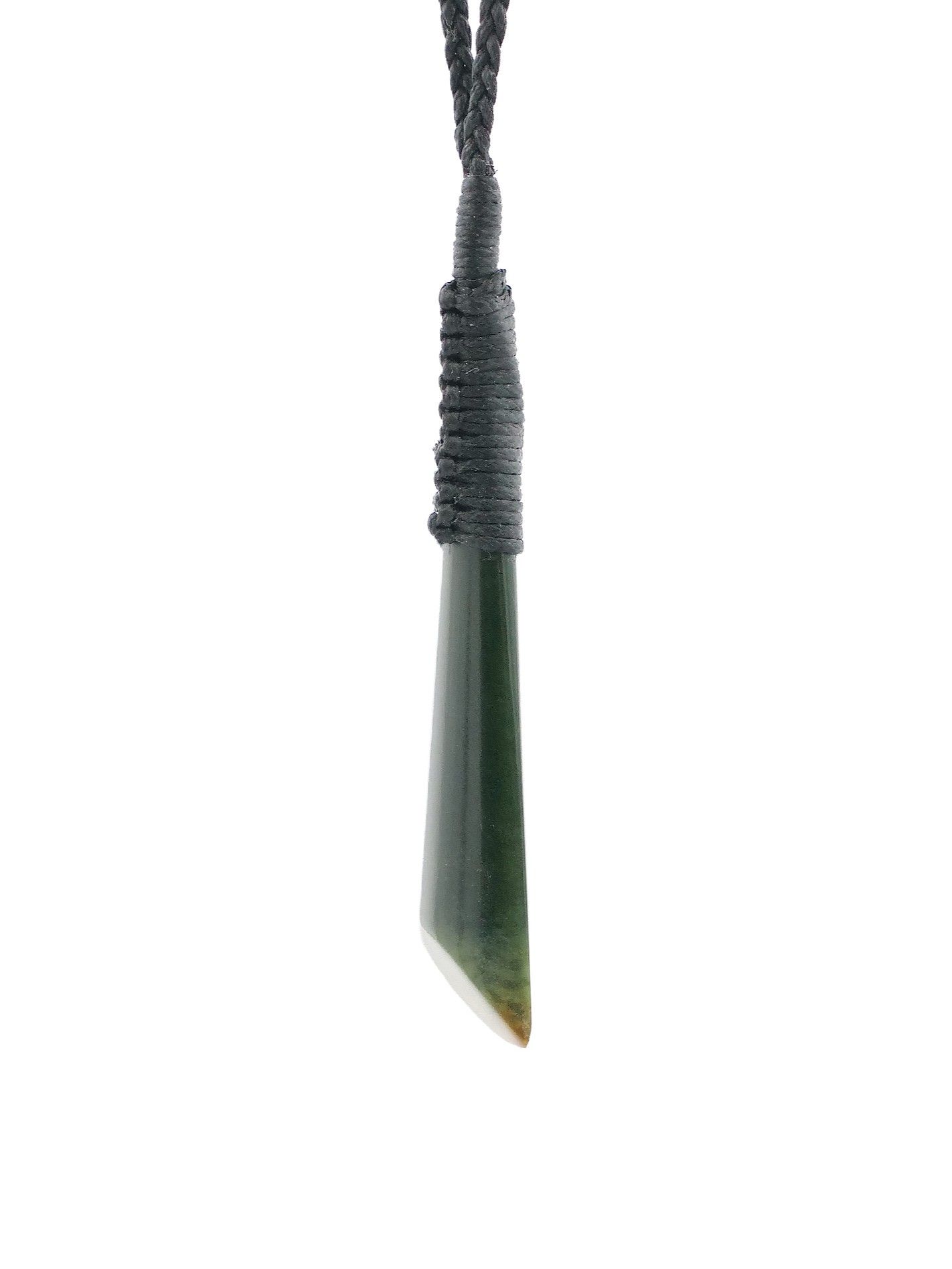 Moko Pounamu Toki NZ Genuine Kawakawa Flower Greenstone - Tangitu
