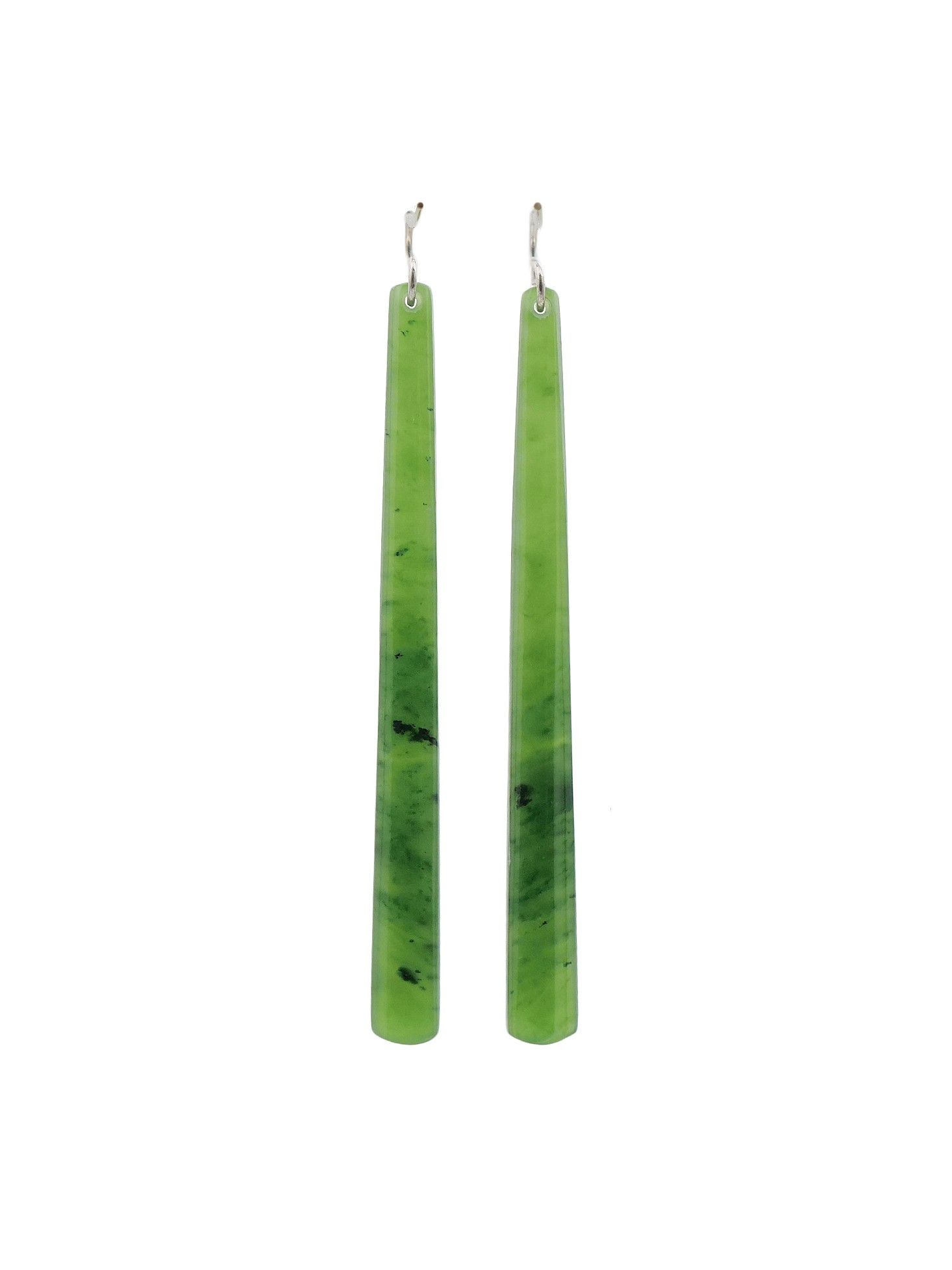 Moko Pounamu Genuine NZ Kahurangi Greenstone & Sterling Silver Earrings - Pureora