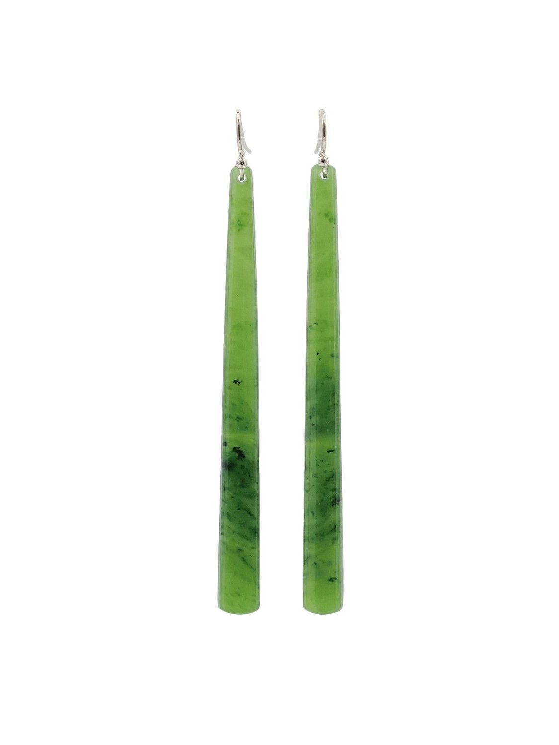 Moko Pounamu Genuine NZ Kahurangi Greenstone & Sterling Silver Earrings - Pureora