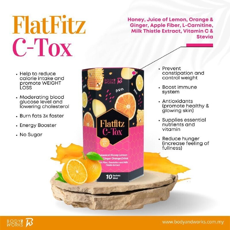 FlatFitZ CTOX - Honey Lemon  Ginger Detox Drink